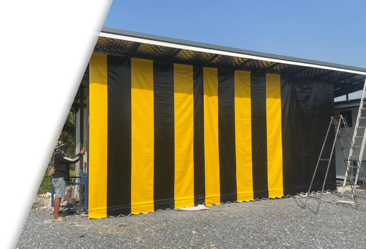 บริการออกแบบและติดตั้งผ้าใบกันสาด กันแดด กันฝน ราคาย่อมเยา